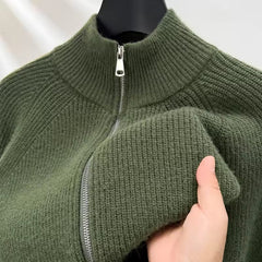 FREDERICK - STRICKJACKE AUS GROBERM STRICK in Grün