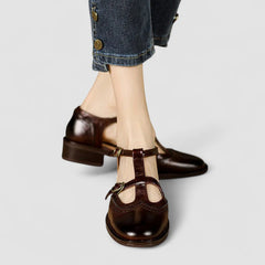 Irina® | Orthopädische Mary Jane Schuhe in Braun