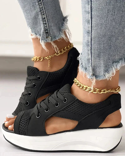 Milagros® | Stilvolle Sandalen mit Kontrasteinsatz und Fußgewölbeunterstützung