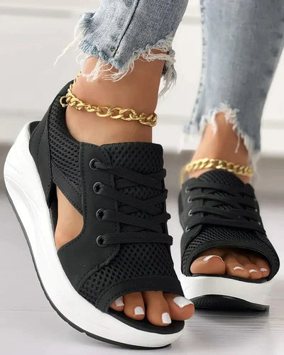 Milagros® | Stilvolle Sandalen mit Kontrasteinsatz und Fußgewölbeunterstützung