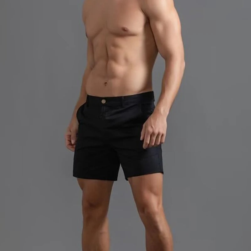 Atmungsaktive Men's Straight Fit Sommer Shorts