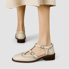 Irina® | Orthopädische Mary Jane Schuhe in Beige