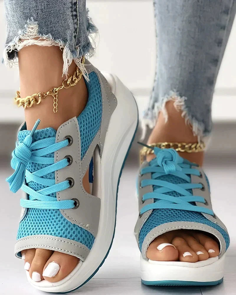 Milagros® | Stilvolle Sandalen mit Kontrasteinsatz und Fußgewölbeunterstützung