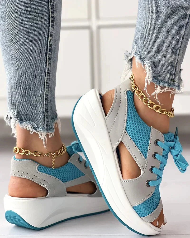 Milagros® | Stilvolle Sandalen mit Kontrasteinsatz und Fußgewölbeunterstützung