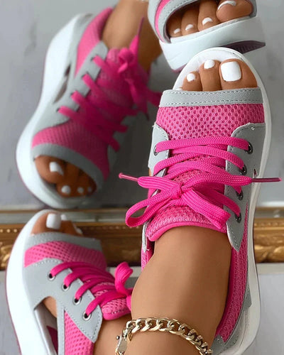 Milagros® | Stilvolle Sandalen mit Kontrasteinsatz und Fußgewölbeunterstützung
