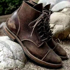 Elegante Lederschuhe in Khaki