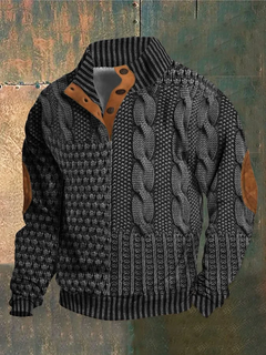 Albert - Herren-Retro-Kaschmir-Rollkragenpullover mit hohem Kragen in Dunkelgrün