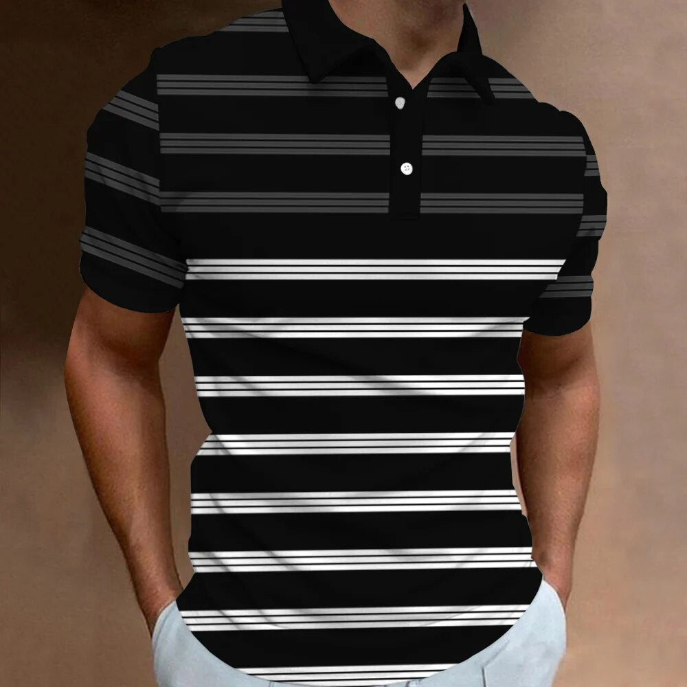Cole - Gestreiftes Kurzarm-Poloshirt
