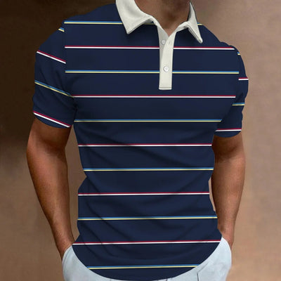 Cole - Gestreiftes Kurzarm-Poloshirt