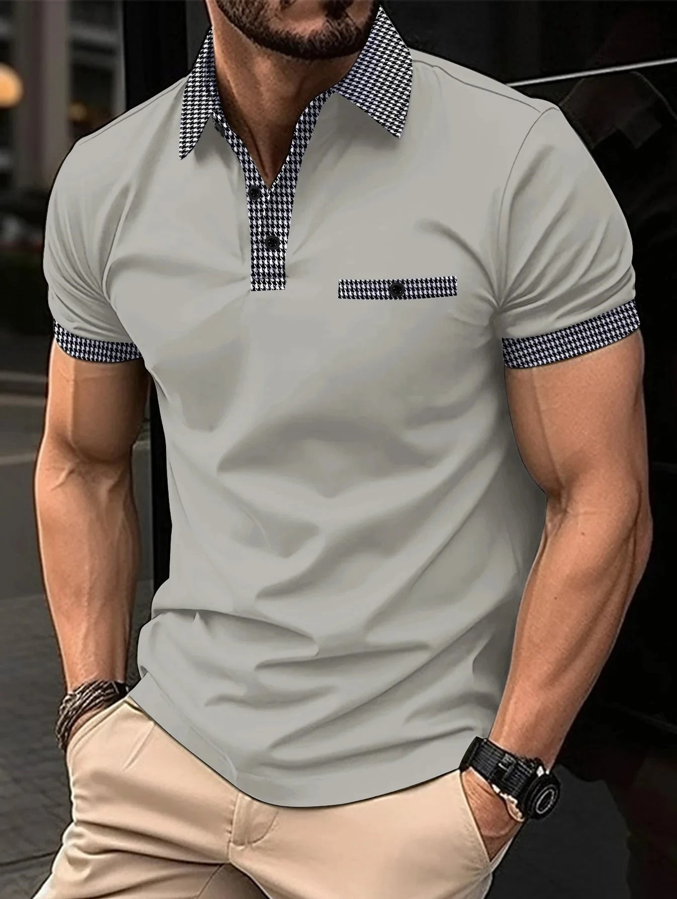 Ollie - Herren Freizeit Polo mit Knopfleiste