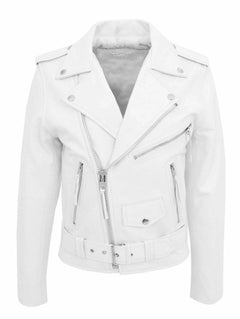 Luis - Herren Lederjacke in Weiß