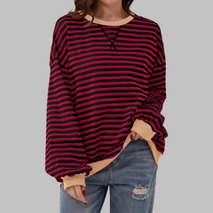 Revia - Stilvolles Freizeit-Sweatshirt in Dunkelrot