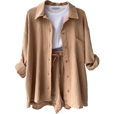Sommer-Set mit Knöpfen für Damen