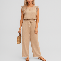 Elegantes 2-teiliges Set für Damen – Einzigartiges Design mit raffinierten Details in Khaki