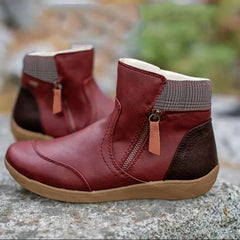 Stiefelette Damen Rutschfest | Komfort in Rot