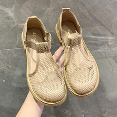 Penelope | Atmungsaktiv Schlupf Ballerinas in Beige