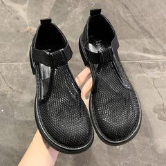 Penelope | Atmungsaktiv Schlupf Ballerinas in Schwarz
