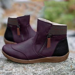 Stiefelette Damen Rutschfest | Komfort in Lila