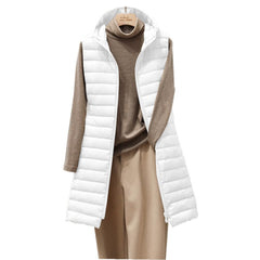Amalie – Steppjacke mit Kapuze – Leicht in Weiß