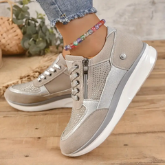 Denise - Bequeme Turnschuhe in Grau