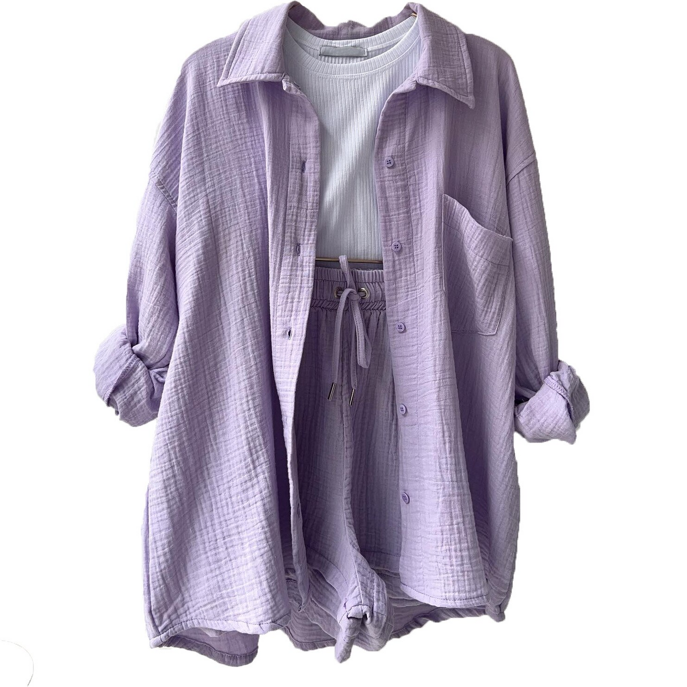 Sommer-Set mit Knöpfen für Damen