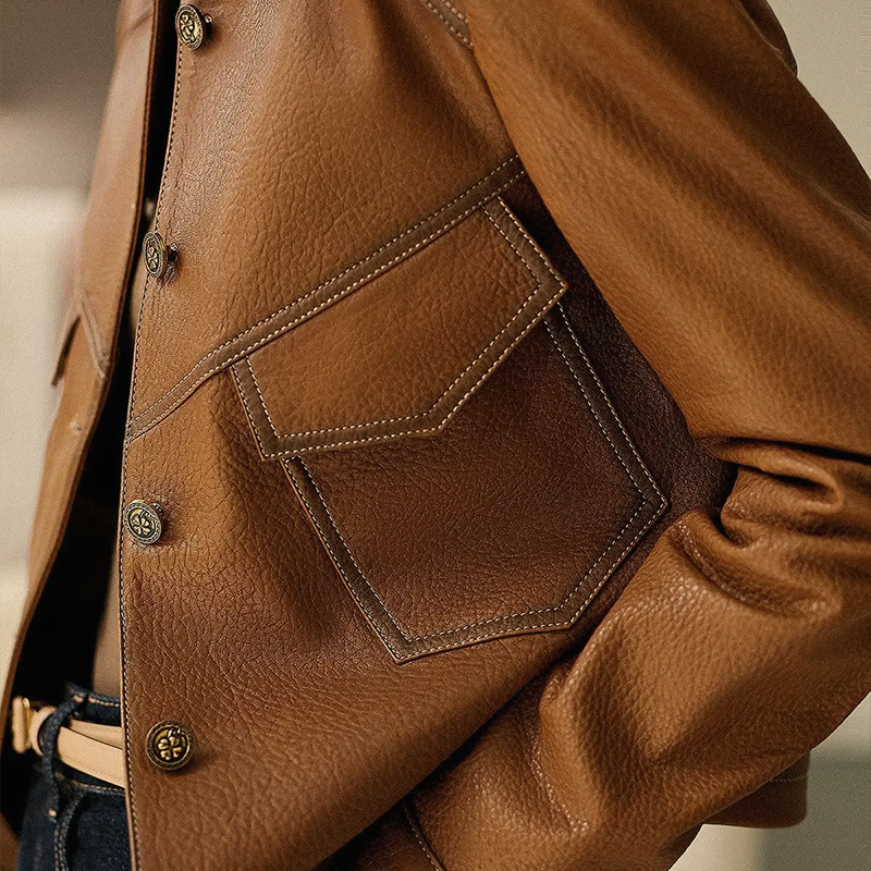 Stilvolle Braune Jacke für Damen | Langarm