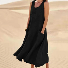 Tosca | Damen Schürzenkleid mit Taschen in Schwarz