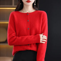 Anna | Kaschmir-Merinowolle Cardigans in Rot