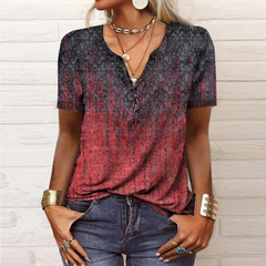 Selene - Elegante Sommerbluse in Dunkelrot