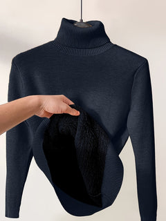 Stilvolle Damen Rollkragenpullover in Blau