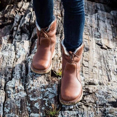 Vintage Winterstiefel für Damen in Braun