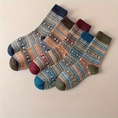 Eloise | Vintage Socken in 5 Paar in gemischten Farben