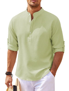 Vincent - Das Ultra Comfort Casual Langarmshirt in Grün