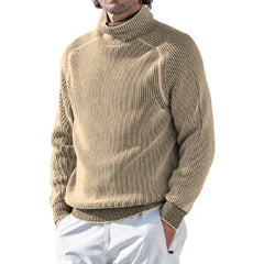 Leon - Elite Elegance Rollkragenpullover in Khaki