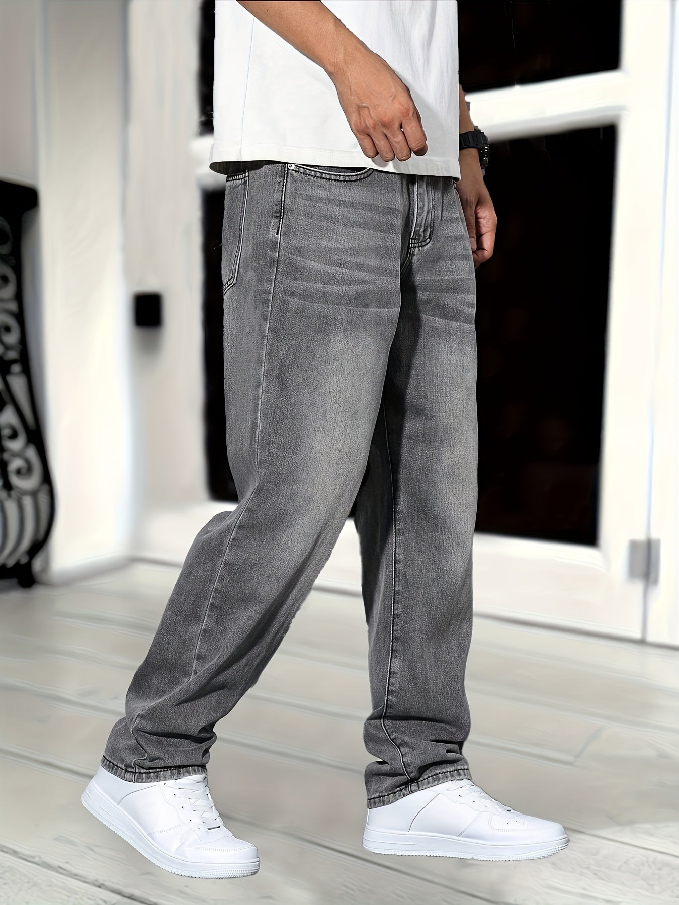 Gerade Geschnittene Denim-Jeans für Herren