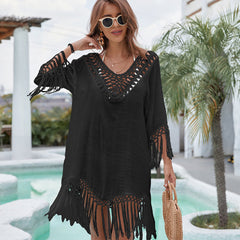 Faith | Bikini V-Ausschnitt Bluse in Schwarz