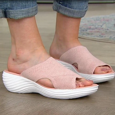 Offene Zehen Stricksandalen für Damen