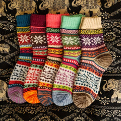 Tessa | Vintage Socken in Fünf Paare in gemischten Farben