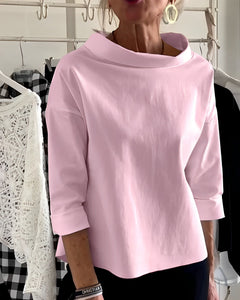 Orinda - Elegantes Damen-Top mit halbem Rollkragen in Rosa