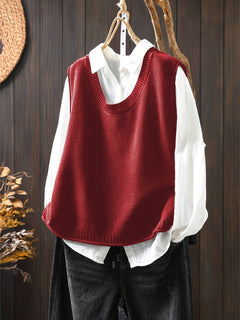 Rowan | Gestrickter Cardigan in Rot