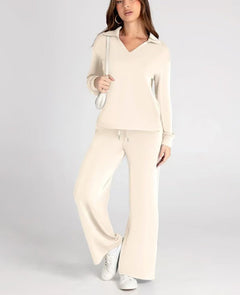 Nova | 2-teiliges Longsleeve-Set in Beige