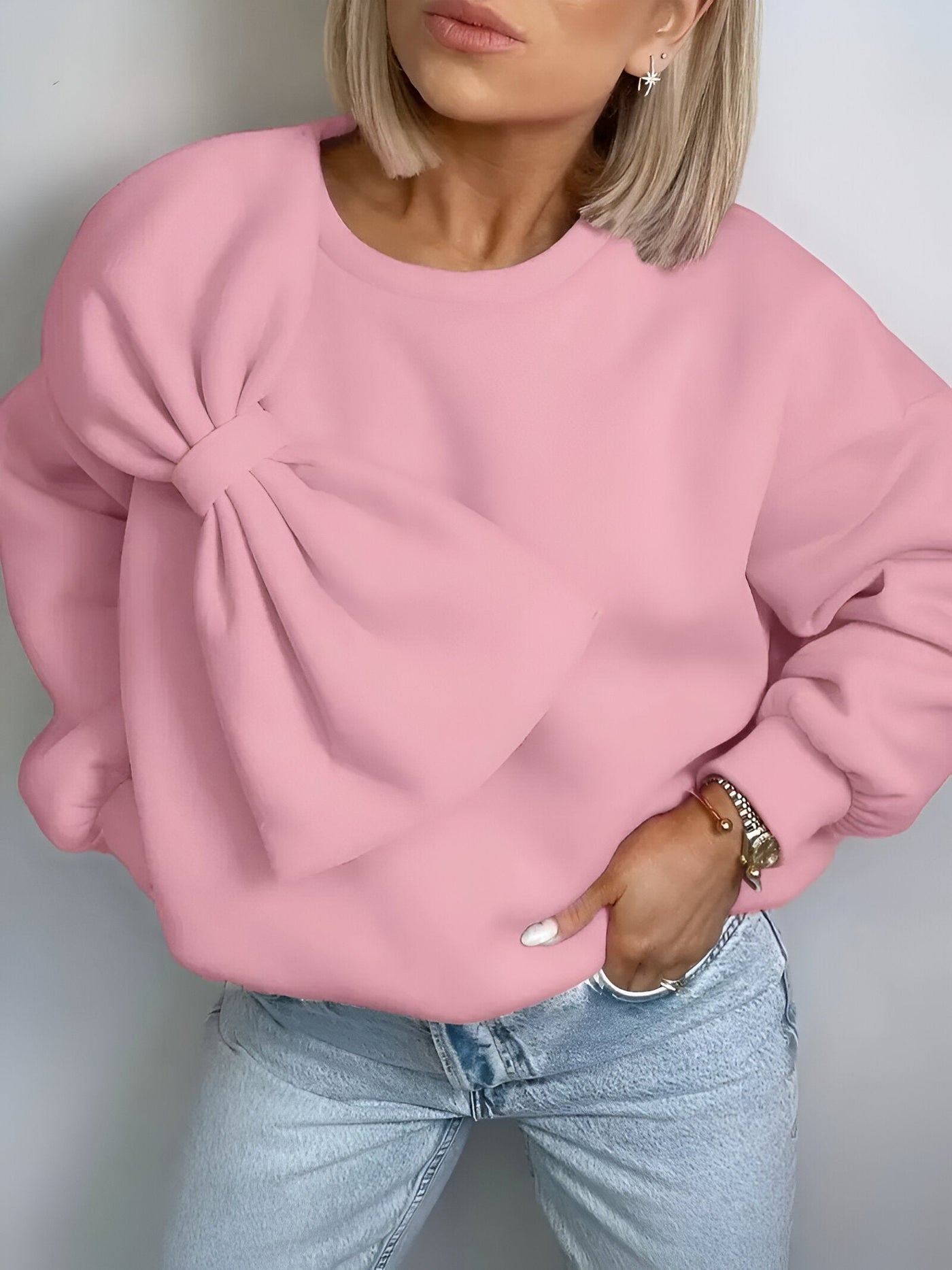 Delfine | Stylisches Sweatshirt mit großer Schleife