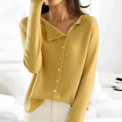 Sarah™ | Premium Luxe Cardigan in Gelb