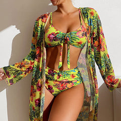 Charlotte | 3-teiliges Bikini-Set in Zitronengelb