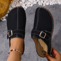 Orlaith - Gepolsterte orthopädische Sandalen in Schwarz