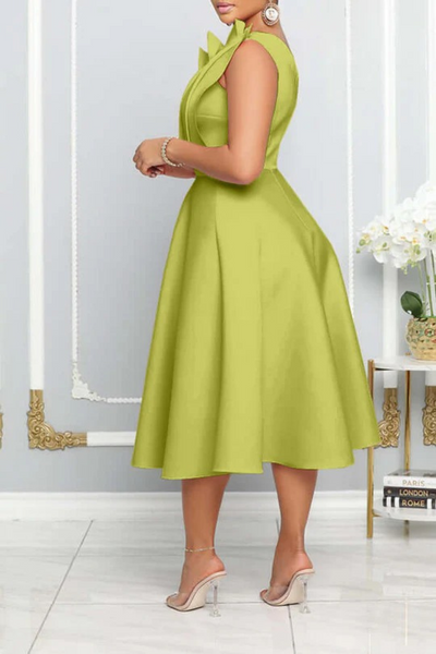 Ein-Schulter-Cocktailkleid für Damen | Midi