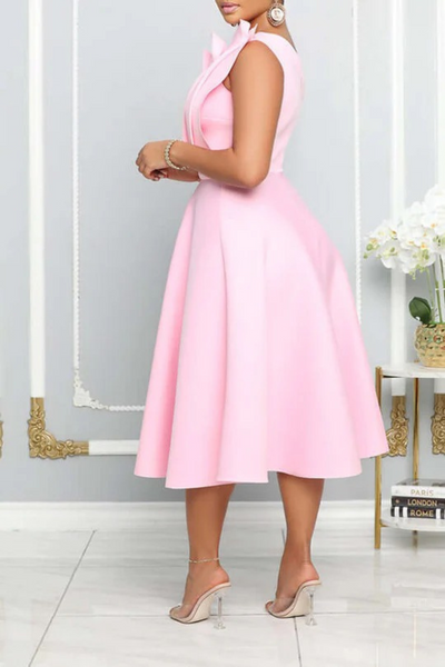 Ein-Schulter-Cocktailkleid für Damen | Midi