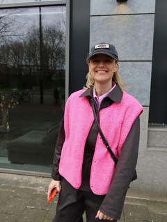 Elegante ärmellose Damenweste | Warme in Rosa