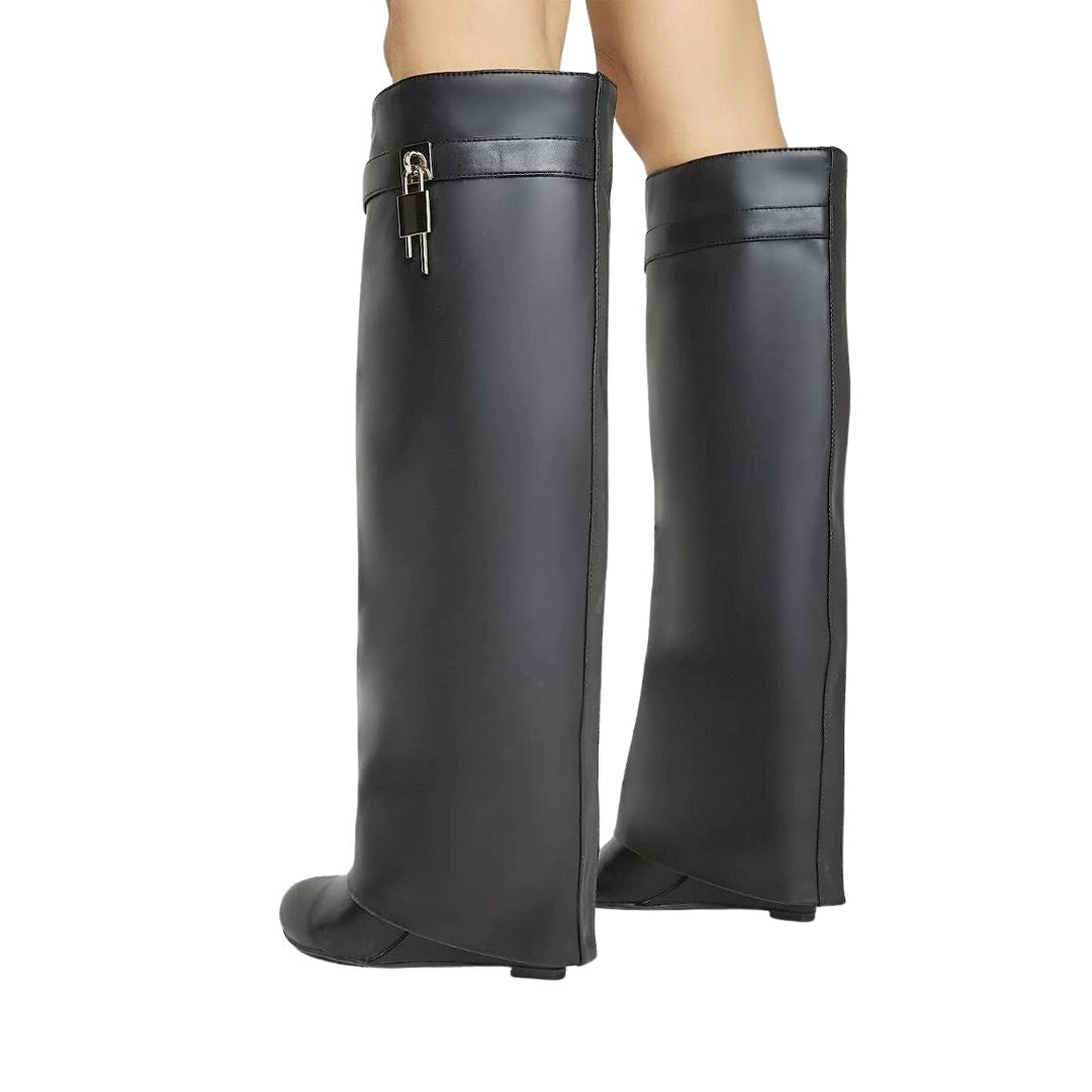 Modische Damenstiefel aus Leder - Alexia