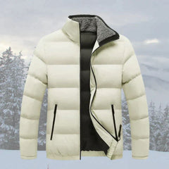 Elegante gesteppte Winterjacke für Herren - Cornelius in Weiß